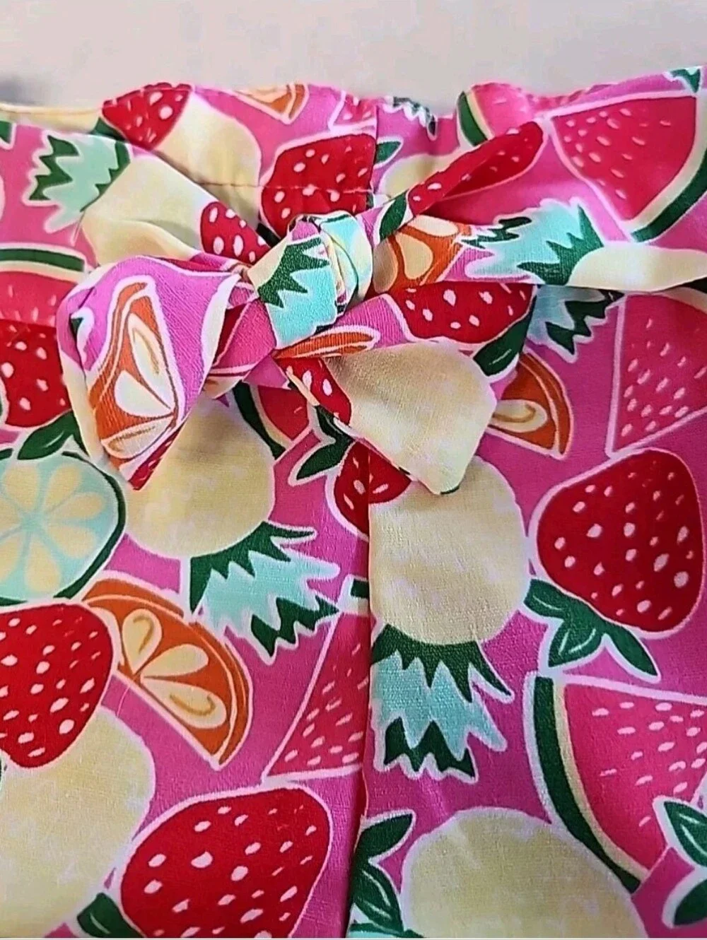 NWT Wonder Nation Toddler Girls Fruit Print 2-Piece Short Set Fringe Size 4T